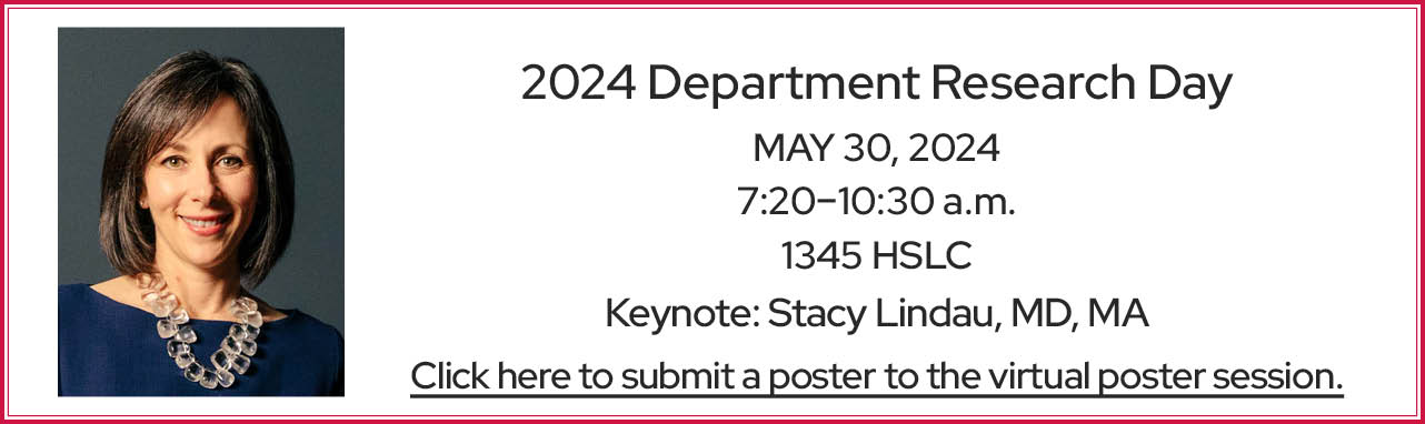 Banner advertising Department Research Day event on May 30, 2024
